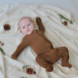 Belan.J Baby Footed Zipper Sleeper - Barrel