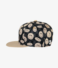 Load image into Gallery viewer, Headster Kids Smiley Snapback - Black

