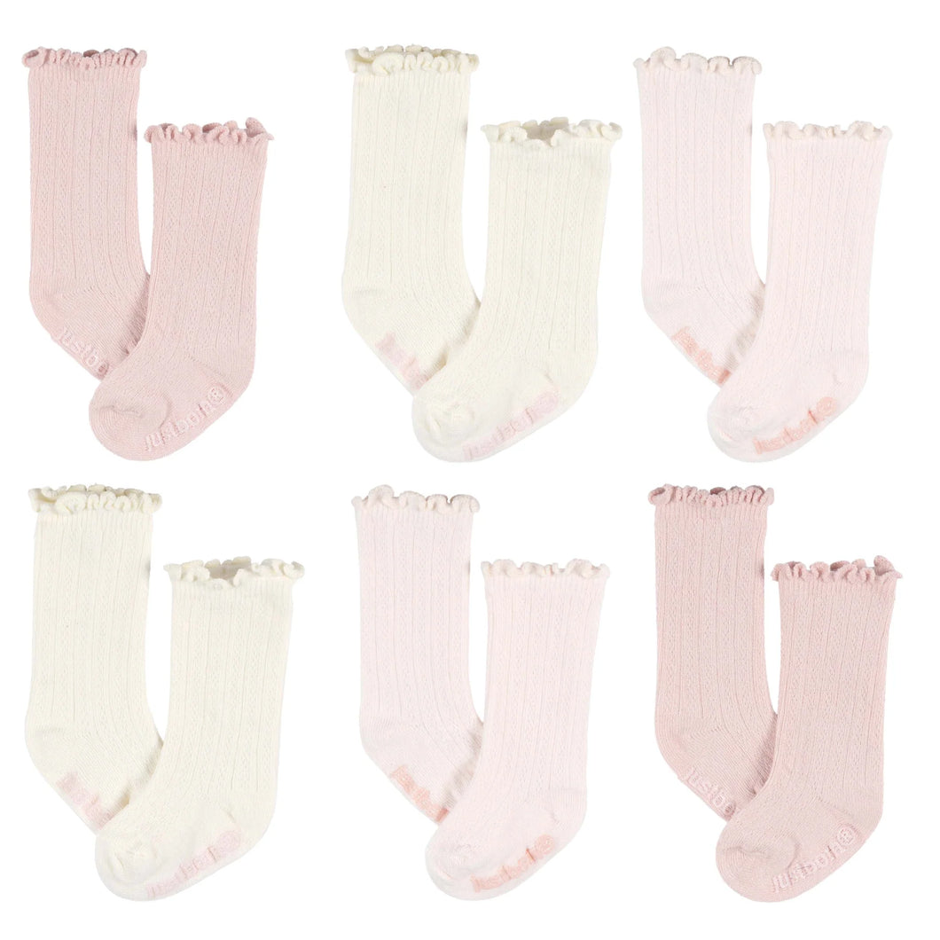Just Born Baby Socks - 6 Pack