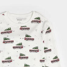 Load image into Gallery viewer, Petit Lem Station Wagon Print on Off-White Women&#39;s PJ Set
