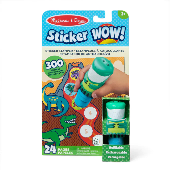 Melissa & Doug Sticker WOW!® Activity Pad & Sticker Stamper - Dinosaur
