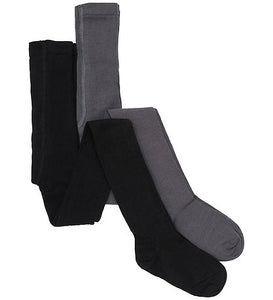 Creamie Girls Stockings 2PK - Grey/Black