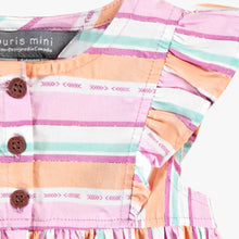 Load image into Gallery viewer, Souris Mini Baby Girls Dress with Colourful Stripes
