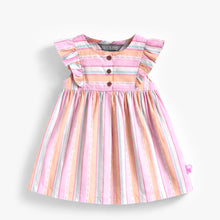 Load image into Gallery viewer, Souris Mini Baby Girls Dress with Colourful Stripes
