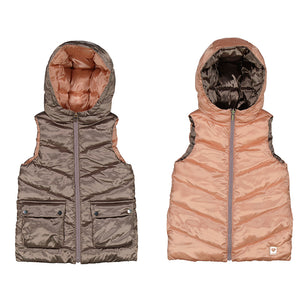 Mayoral Girls Reversible Padded Vest - Copper