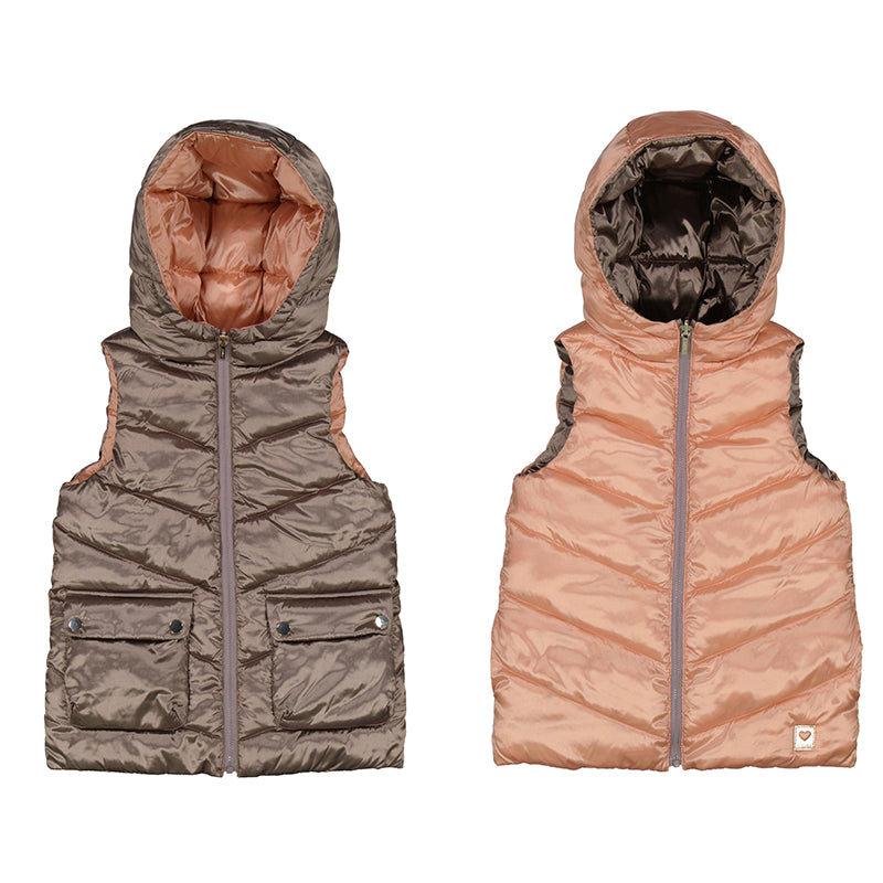 Mayoral Girls Reversible Padded Vest - Copper