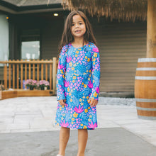 Load image into Gallery viewer, Honeysuckle Girls UPF 50+ Summer Dress - Bloom Lagoon
