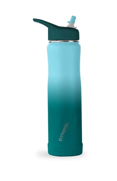 EcoVessel Summit Insulated Stainless Steel Water Bottle with Flip Straw