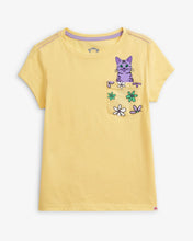 Load image into Gallery viewer, Appaman Girls Kitty Graphic Pocket Tee - Sunrise
