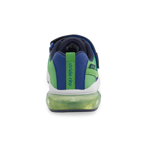 Stride Rite Boys Light-Up Surge Bounce Sneaker - Navy/Green