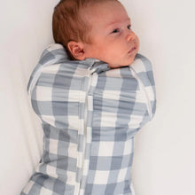 Load image into Gallery viewer, Belan.J Convertible Swaddle Sack (1.0 TOG) - Denim Plaid

