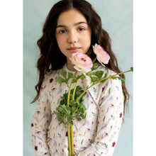 Load image into Gallery viewer, Coccoli Girls Long Sleeve Modal Pajama Set - Floral on Cream
