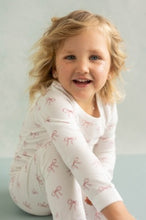 Load image into Gallery viewer, Coccoli Girls Long Sleeve Cotton-Modal Pajama Set - Bows on Cream
