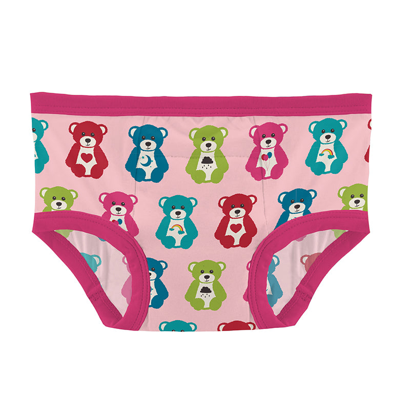 KicKee Pants Girls Print Training Pants - Lotus Happy Teddy