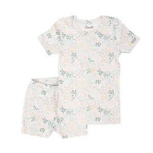 Coccoli Girls Short Sleeve Cotton-Modal Pajama Set - Fruit Patch on Cream