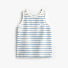 Load image into Gallery viewer, Souris Mini Girls Tank Top - Blue Stripes
