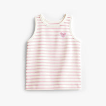 Load image into Gallery viewer, Souris Mini Girls Tank Top - Pink Stripes

