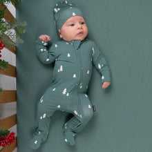 Load image into Gallery viewer, Belan.J Baby Footed Zipper Sleeper - Tiny Trees
