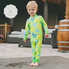 Load image into Gallery viewer, Honeysuckle Swim Full Zipper Sunsuit - Toadally Bright
