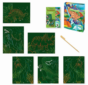 Box Candiy Totally Dinosaur Scratch Art Set
