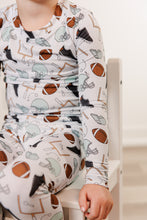 Load image into Gallery viewer, Moon Fruit Two Piece Bamboo Pajamas - Touchdown in Grey Cup
