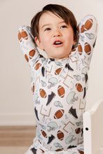 Load image into Gallery viewer, Moon Fruit Two Piece Bamboo Pajamas - Touchdown in Grey Cup

