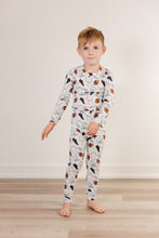 Load image into Gallery viewer, Moon Fruit Two Piece Bamboo Pajamas - Touchdown in Grey Cup
