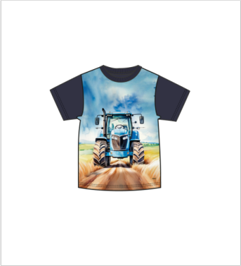 Minymo Boys Tractor T-Shirt - Blue