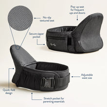 Load image into Gallery viewer, Itzy Ritzy Hold &amp; Fold™ Hip Seat Baby Carrier
