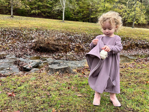 Vignette Girls Rylie Dress - Purple & Cream Stripe
