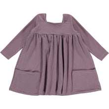 Load image into Gallery viewer, Vignette Girls Rylie Dress - Purple &amp; Cream Stripe
