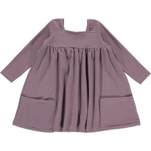 Vignette Girls Rylie Dress - Purple & Cream Stripe