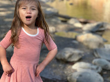 Load image into Gallery viewer, Vignette Girls Reversible Annie Dress - Ivory &amp; Pink
