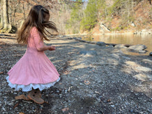 Load image into Gallery viewer, Vignette Girls Reversible Annie Dress - Ivory &amp; Pink

