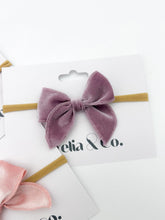 Load image into Gallery viewer, Aurelia &amp; Co. Baby Valentines Baby Headbands Velvet Bow
