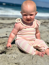 Load image into Gallery viewer, Vignette Baby Girls Victoria Romper - Light Pink Stripe Rib
