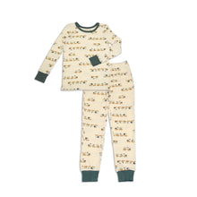 Load image into Gallery viewer, Silkberry Boys Bamboo Long Sleeve Pajama Set - All Aboard Print

