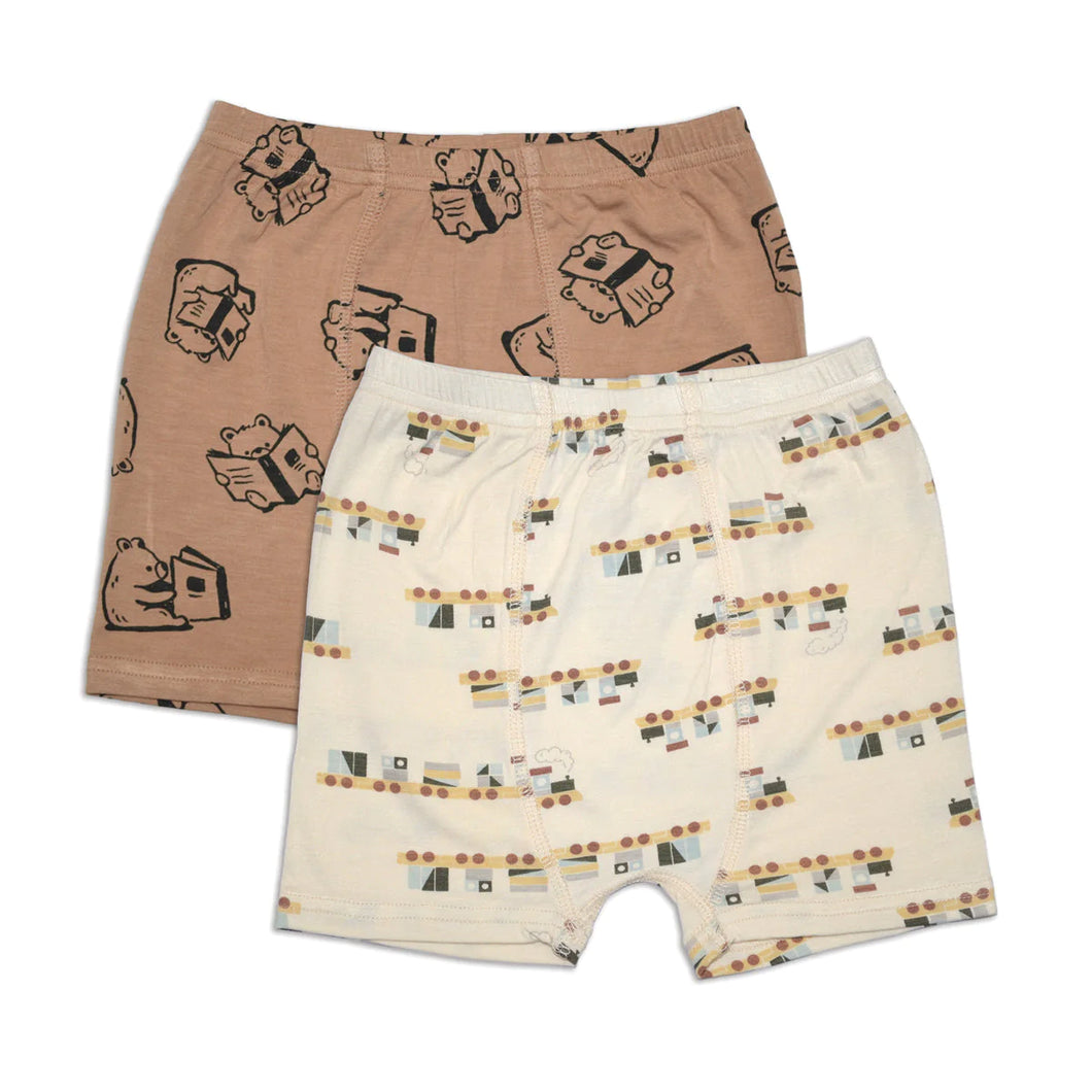 Silkberry Bamboo Underwear Short 2PK - Story Book Bear/All Aboard