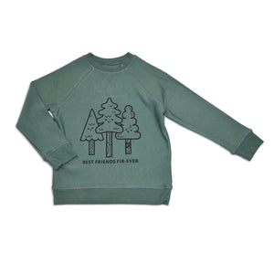 Silkberry Bamboo Fleece Sweatshirt - Pine/Best Friends