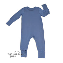 Load image into Gallery viewer, Silkberry Baby Boys Bamboo 2-way Zipper Romper Sleeper w/Rollover Cuffs - Galactic Blue
