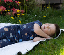 Load image into Gallery viewer, Silkberry Boys Bamboo Short Sleeve Pajama Set - Lost in Space Print
