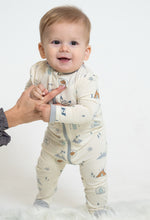 Load image into Gallery viewer, Silkberry Baby Bamboo Footie with Two Way Zipper - Ski Club Print
