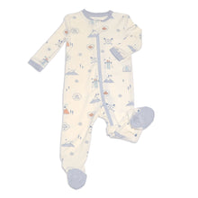 Load image into Gallery viewer, Silkberry Baby Bamboo Footie with Two Way Zipper - Ski Club Print
