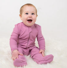 Load image into Gallery viewer, Silkberry Baby Girls Bamboo Fleece Footie w/ Two Way Zipper - Mauve Orchid
