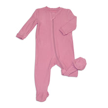 Load image into Gallery viewer, Silkberry Baby Girls Bamboo Fleece Footie w/ Two Way Zipper - Mauve Orchid

