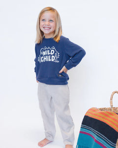 Feather 4 Arrow Wild Child Hacci Pullover - Crown Blue