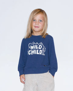 Feather 4 Arrow Wild Child Hacci Pullover - Crown Blue