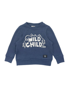 Feather 4 Arrow Wild Child Hacci Pullover - Crown Blue