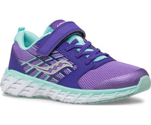 Load image into Gallery viewer, Saucony Girls Wind A/C 2.0 - Purple/Turquoise
