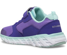 Load image into Gallery viewer, Saucony Girls Wind A/C 2.0 - Purple/Turquoise
